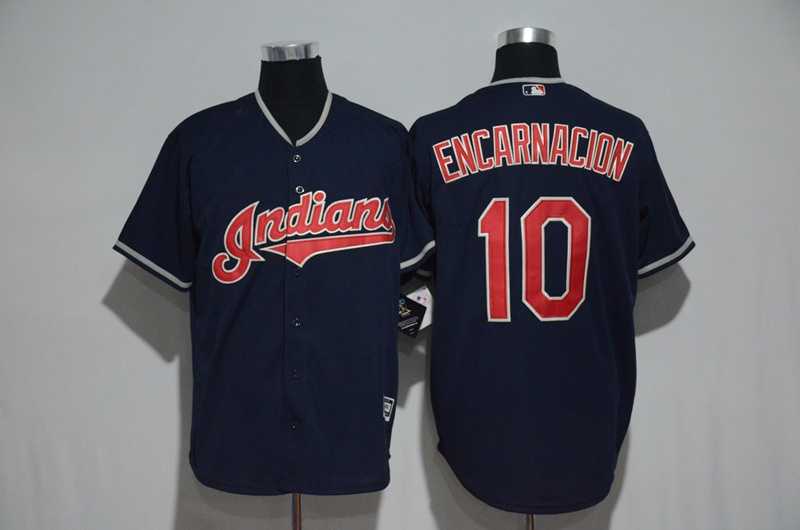 Cleveland Indians #10 Edwin Encarnacion Navy Blue New Cool Base Stitched Jersey,We sell and wholesale Cleveland Indians #10 Edwin Encarnacion Navy Blue New Cool Base Stitched Jersey on line form chian!